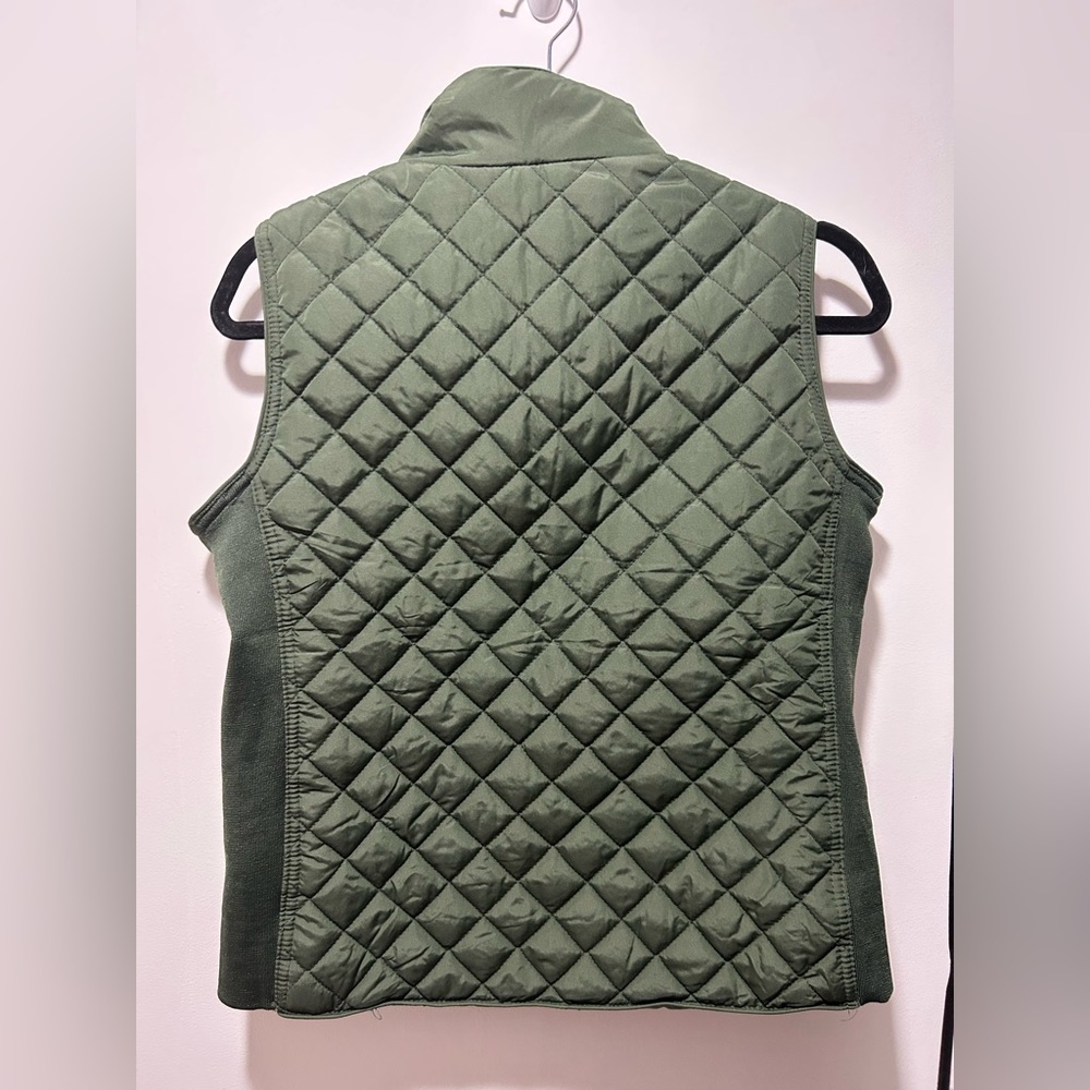 Olive Green Polo Quilted Vest